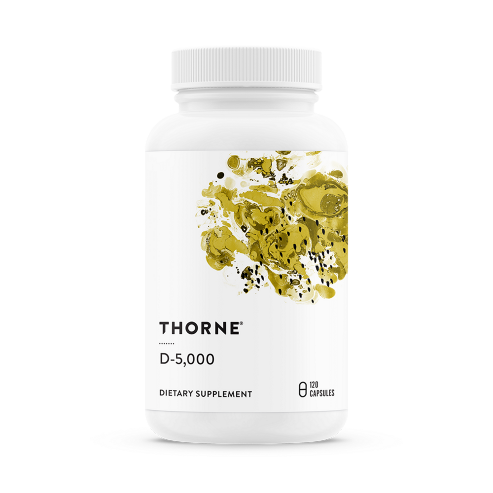D-5,000 – High-Potency Vitamin D3 5000 IU by Thorne (60 Capsules)