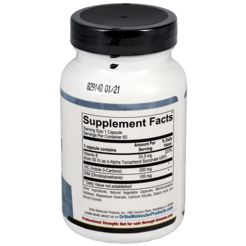 EstroDIM provides the combined power of vegetable metabolites I3C and DIM in an easy-to-take capsule. These metabolites work together to support estrogen balance and breast and prostate health.
