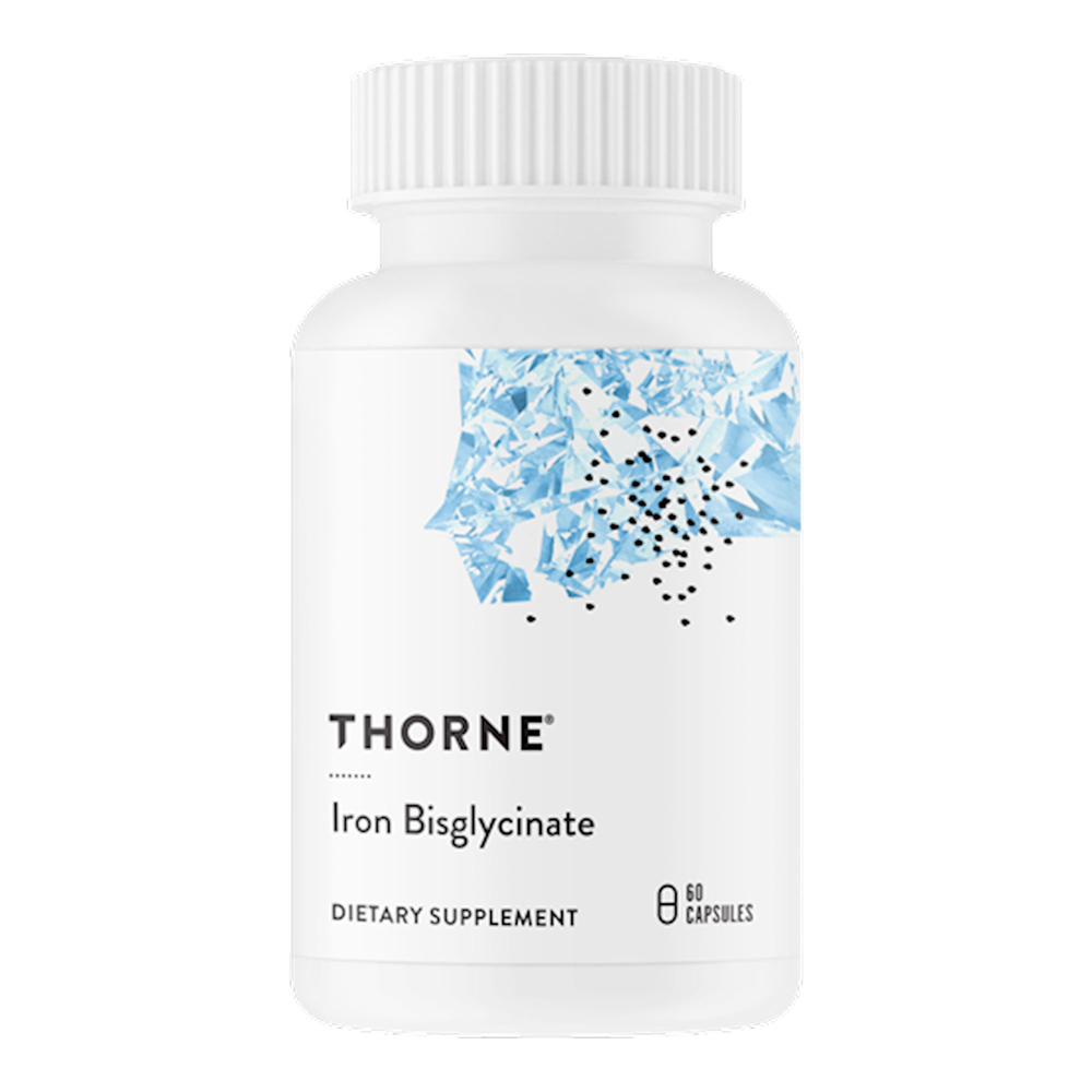 Iron Bisglycinate – Highly Absorbable 25mg Iron by Thorne (60 Capsules)