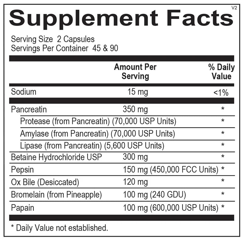 Ortho Digestzyme is a comprehensive blend of enzymes used to support healthy digestion and maximize nutrient absorption.