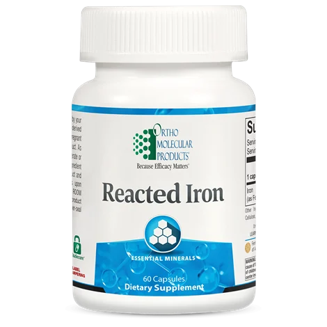 Reacted Iron 60 Capsules | Ortho Molecular Products
