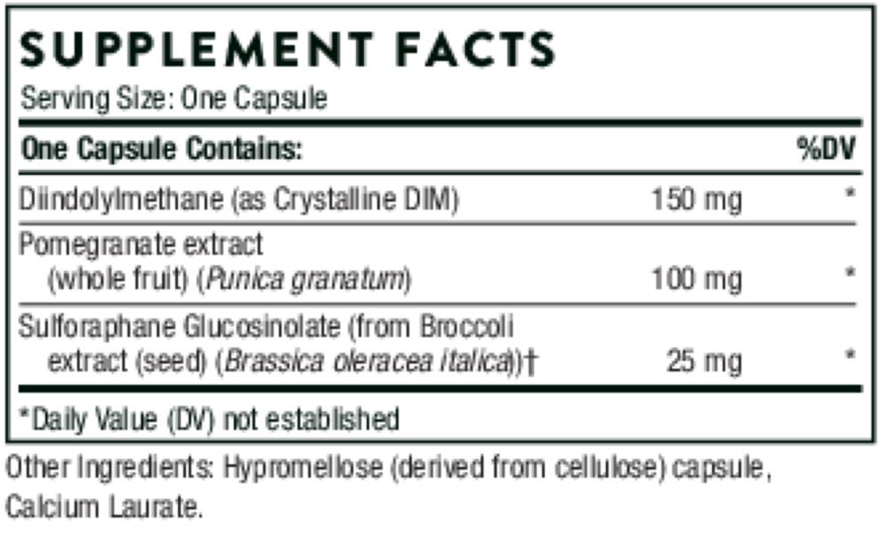 White bottle of Thorne Hormone Advantage capsules for estrogen metabolism and hormonal balance. Stocked at Mixwell Compounding Pharmacy in Chino.