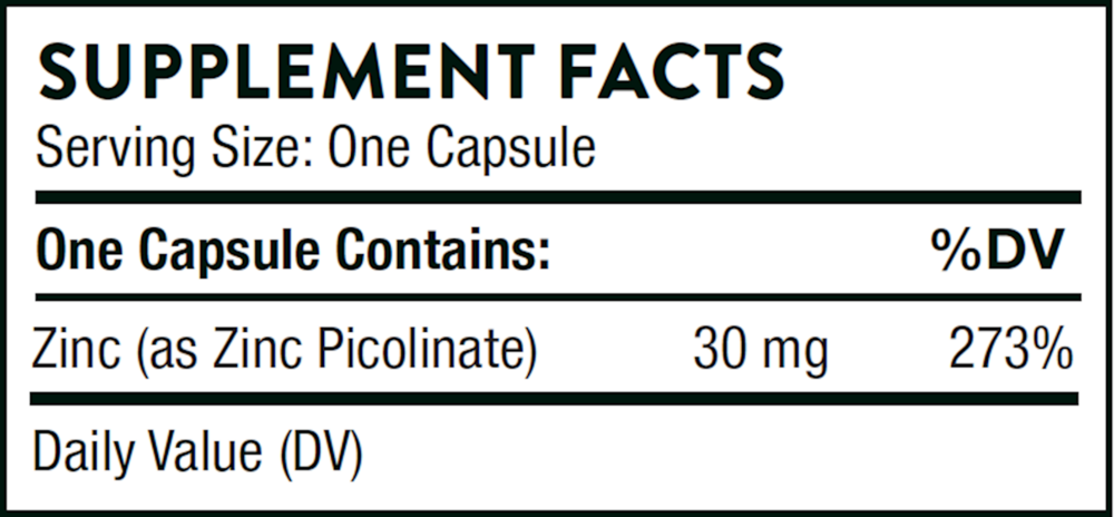 Zinc Picolinate 30mg (60 capsules)