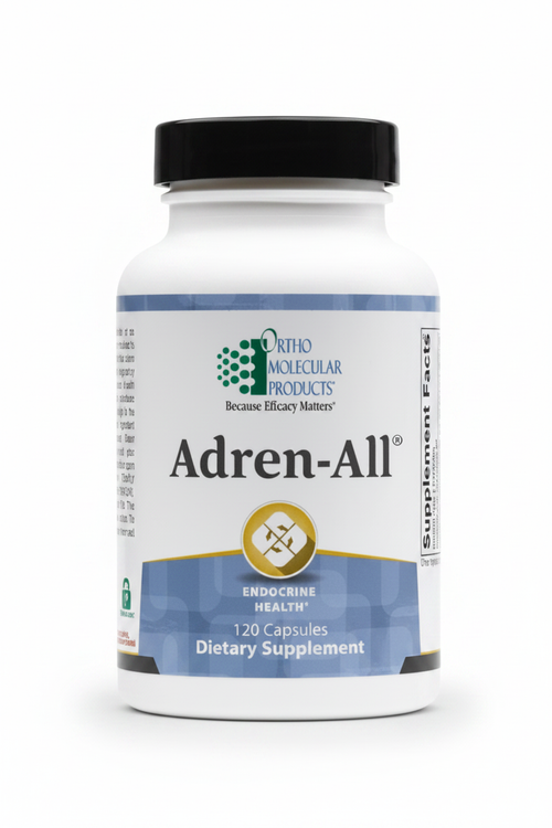 Adren-All 120 capsule bottle, Ortho Molecular Products