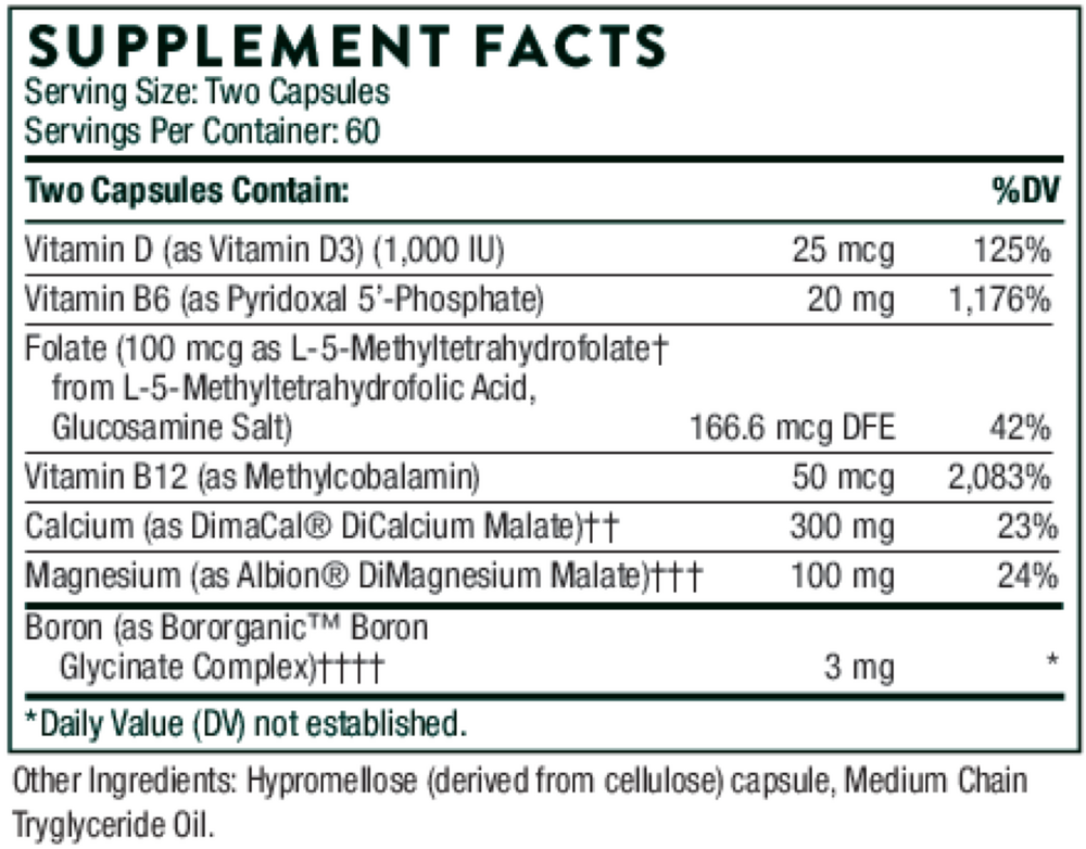 Advanced Bone Support – Complete Bone Health Formula by Thorne (120 Capsules)