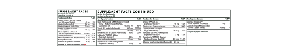 Basic Nutrients 2/Day – Complete Multivitamin & Mineral by Thorne (60 Capsules)