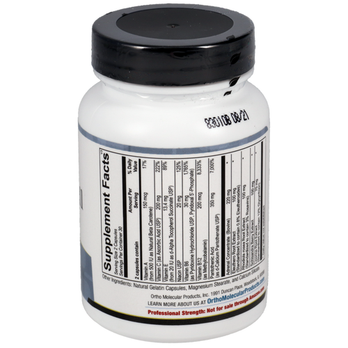 Ortho Molecular Products Adren-All bottle, 60 capsules dietary supplement under the endocrine health category for HPA axis and adrenal support