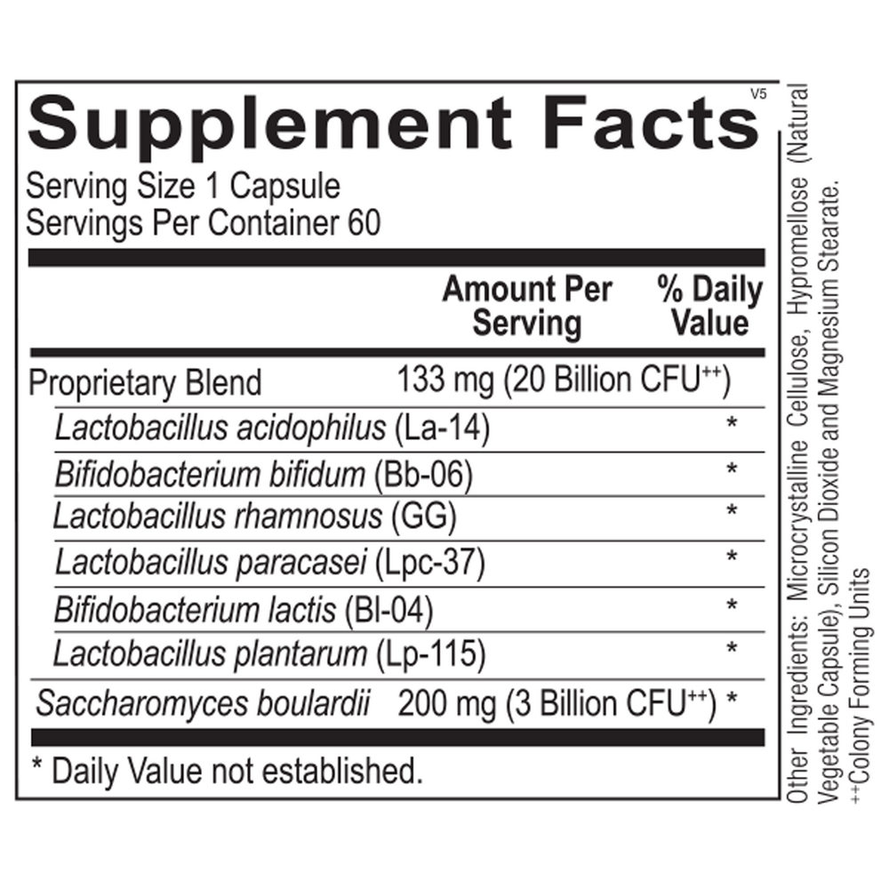 ortho biotic 60 capsules label
