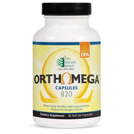 Ortho Molecular Orthomega 820 - High Concentration Omega-3 Fish Oil (EPA/DHA) - [Count: 120 Softgels]
