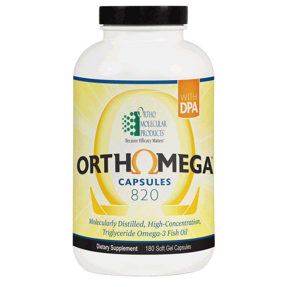 orthomega 820 180 capsules ortho molecular products front