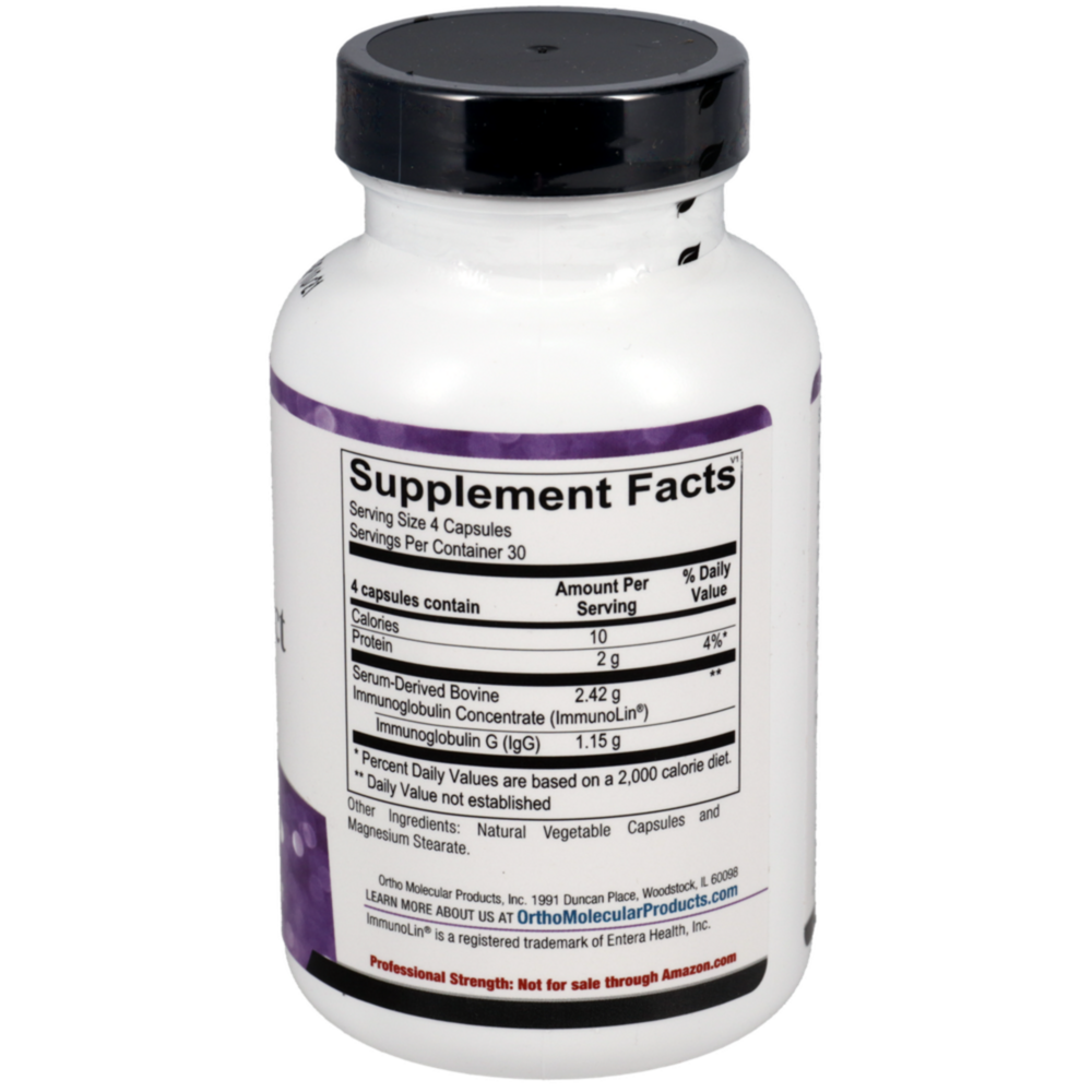 SBI Protect 120 Capsules by Ortho Molecular - Dairy-Free Immunoglobulin Concentrate for Healthy Intestinal Microflora.