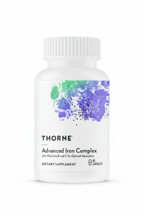 Thorne Advanced Iron Complex 60 Capsules – Product Bottle Photo
